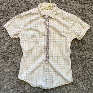 Cream Color Western Shirt w/ Snap Buttons